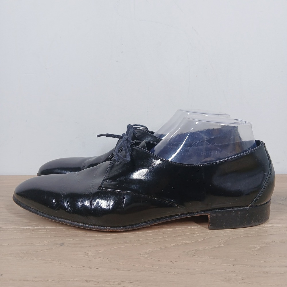 Bally Switzerland Continentals Oxfords Mens 9.5D Black Leather Classic Formal
